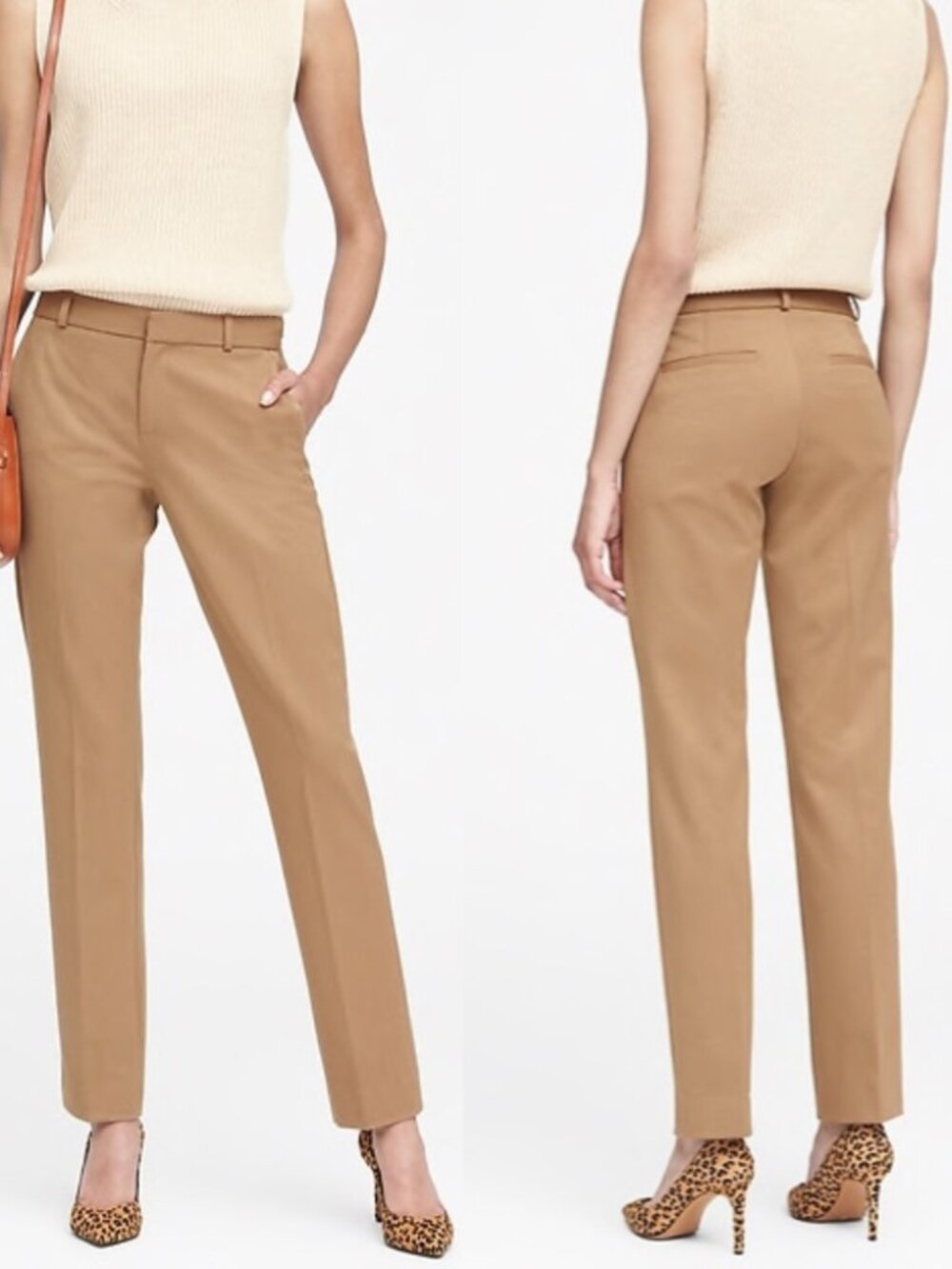 Banana Republic Ryan Women's Contemporary Office Pants Size 4 | Camel Tan